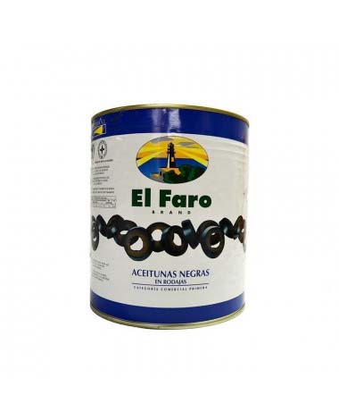 Aceituna NEGRA EN RODAJAS (2.9KG x 3) EL FARO