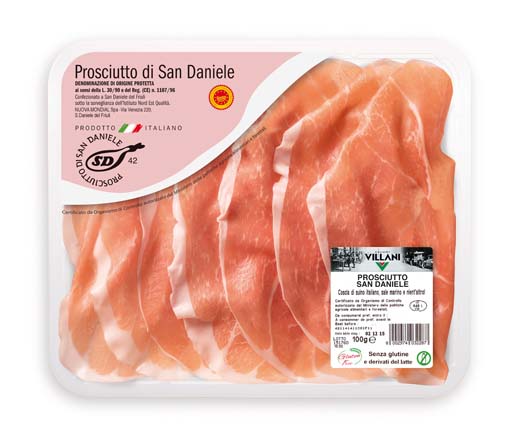 AFF. PROSCIUTTO SAN DANIELE 100G-CT10PZ VILLANI