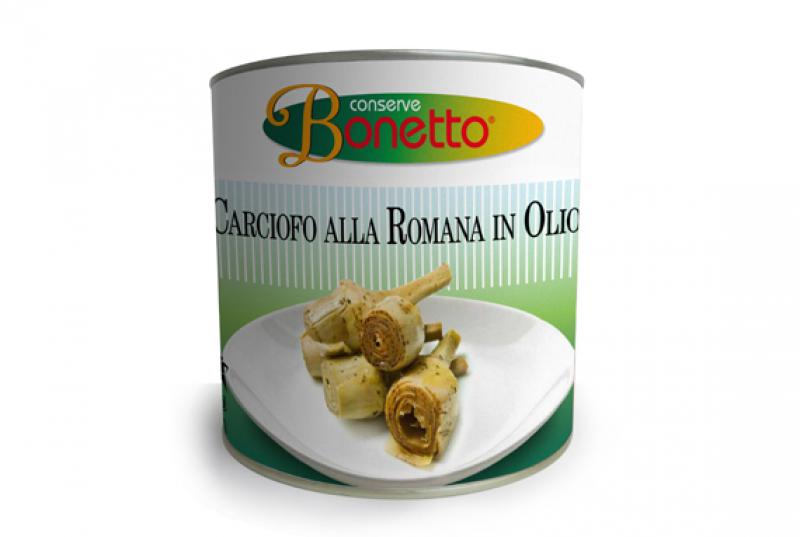 CARCIOFI ALLA ROMANA CON GAMBO in olio 3KG