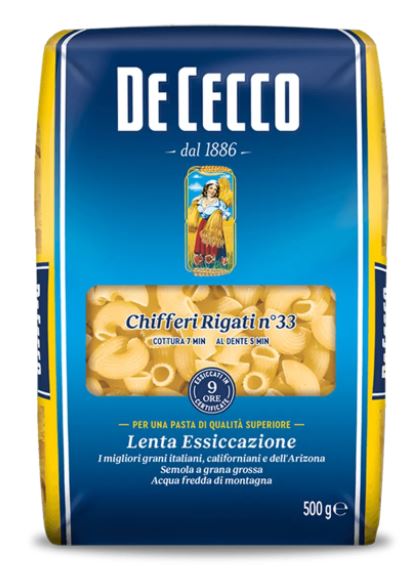 CHIFFERI RIGATI nº33 (500GR X 24) DE CECCO