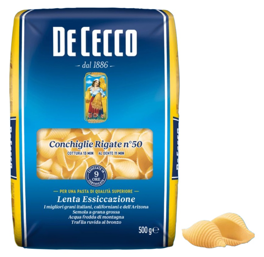 CONCHIGLIE RIGATE nº50 500g*24 DE CECCO