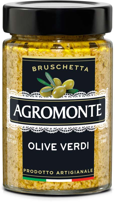 PANE & PASTA BRUSCHETTE OLIVE VERDI 106GR*12  AGROMONTE