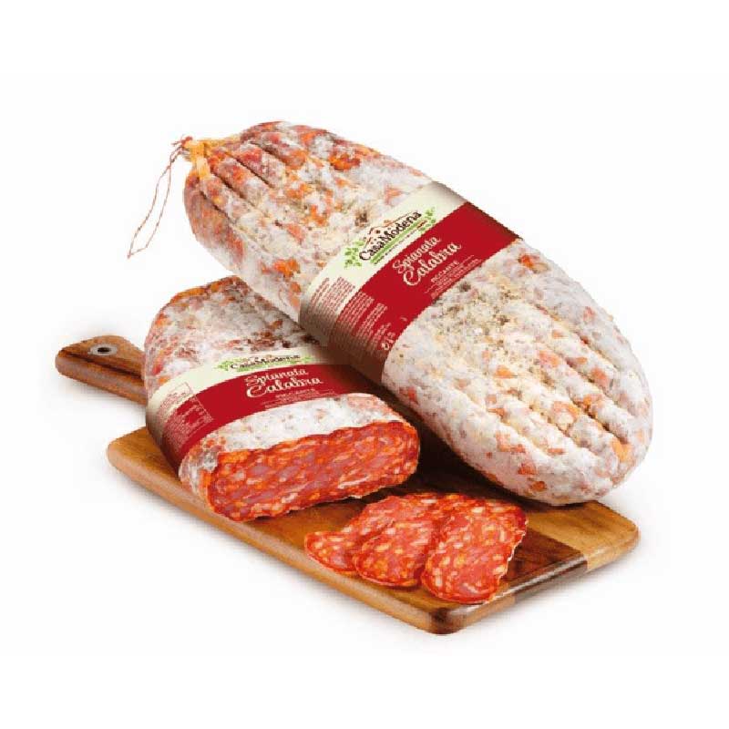 PEELED SPIANATA CALABRA SALAMI VACUUM PACK