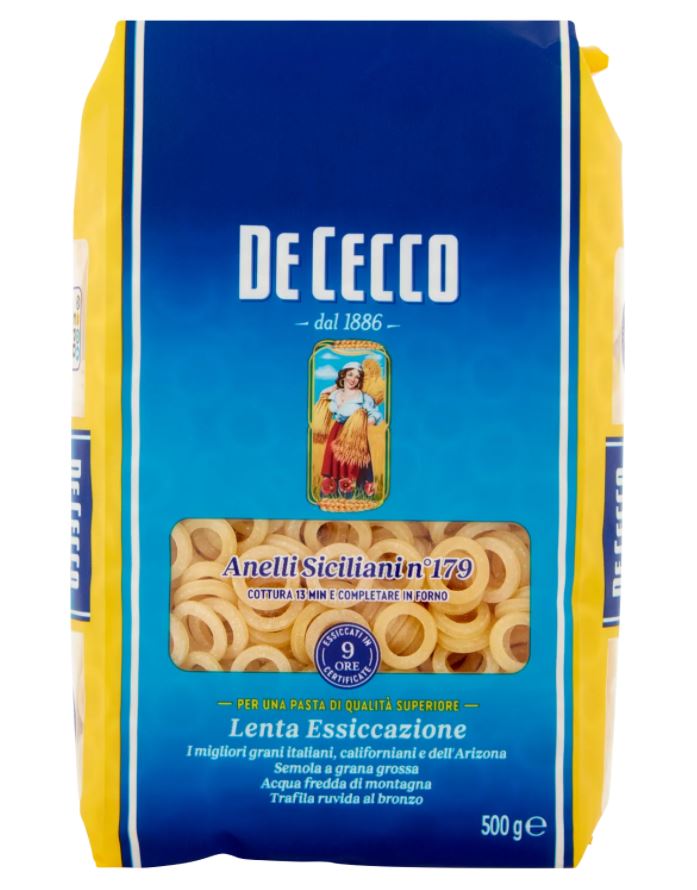 Pasta De Cecco Anelli Siciliani 500gr