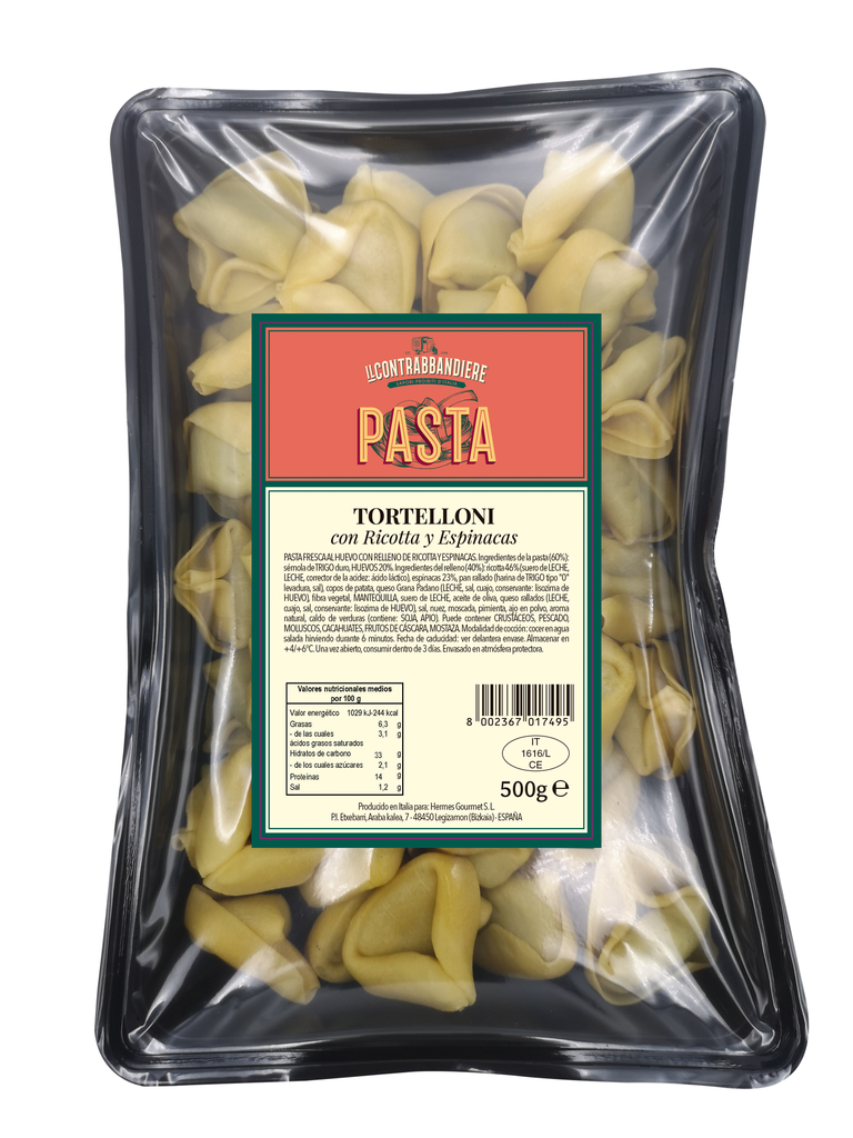 TORTELLONI RICOTTA/SPINACI 500G Il Contrabbandiere