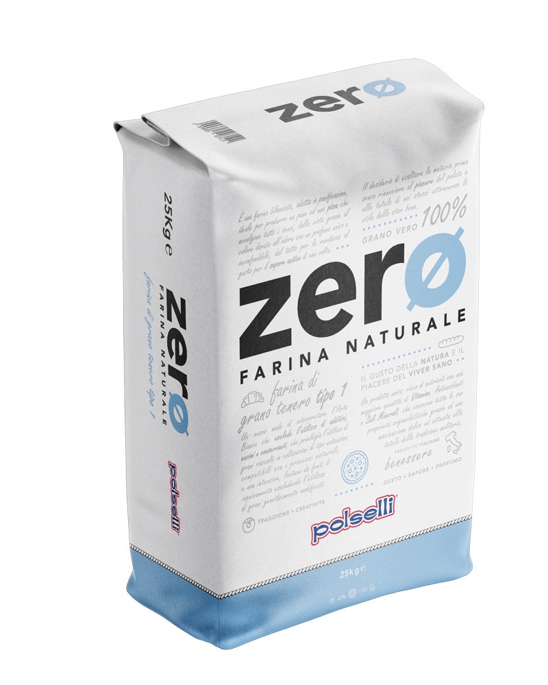 FARINA "TIPO 1" LINEA ZERO AZZURRA 25Kg CON GERME DI GRANO- POLSELLI