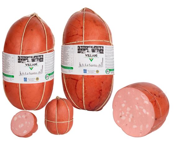 MORTADELLA IGP METÀ C/Pistacchio 4,5Kg APROX Ø21cm SANTO VILLANI