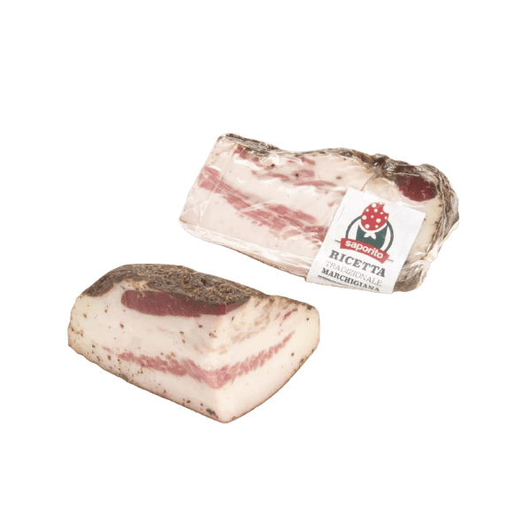 GUANCIALE AL PEPE TRANCIO 450gr Aprox S/V- Saporito