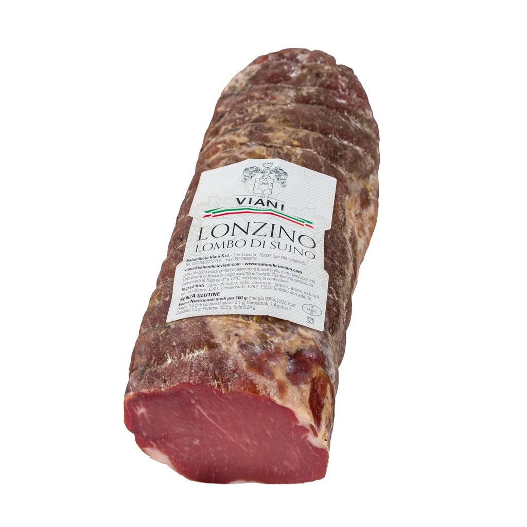 LONZINO LOMBO SUINO stagionato a metà  1Kg Aprox VIANI