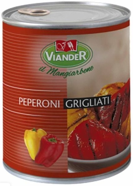 PEPERONI GRIGLIATI OLIO GIRASOLE 750GR - VIANDER