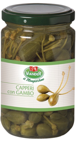 CAPPERI CON GAMBINO IN ACETO 720GR VIANDER