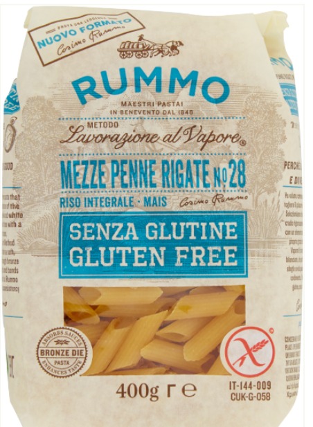 MEZZE PENNE RIGATE SENZA GLUTINE 400 GR RUMMO