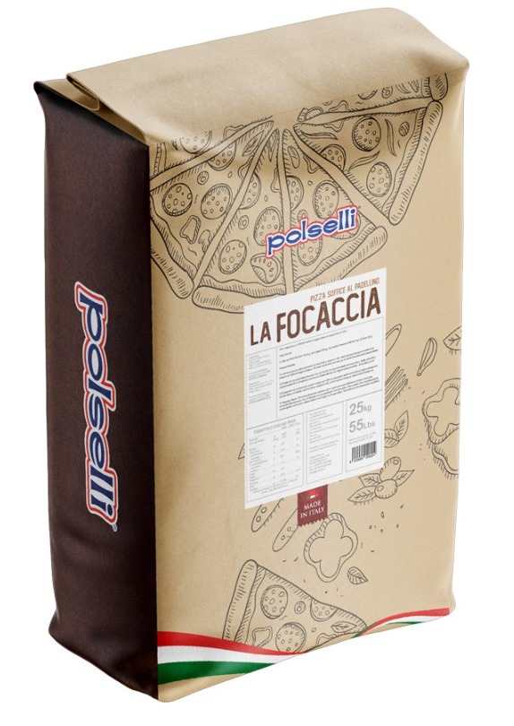 FARINA LA FOCACCIA "0" 25Kg W 240-260 - POLSELLI