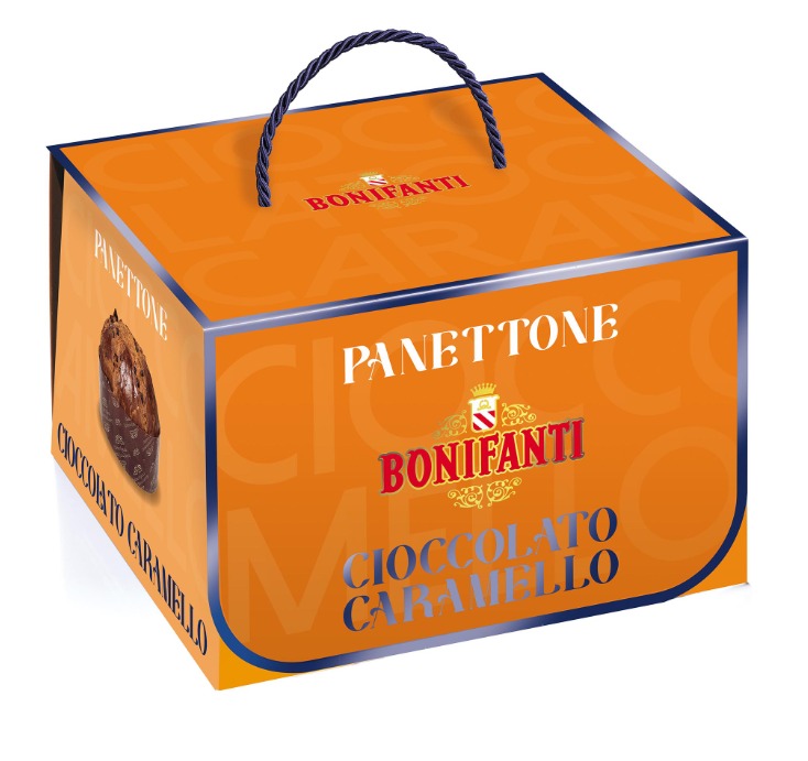 PANETTONE CIOCCOLATO CARAMELLO 750G 1x6 BONIFANTI