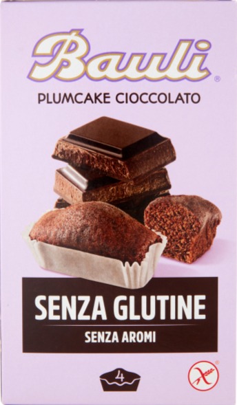 PLUMCAKE CIOCCOLATO SENZA GLUTINE 132G (X 8) BAULI