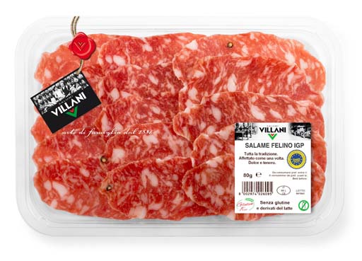 [180039] AFF SALAME FELINO IGP 80G 10PZ VILLANI