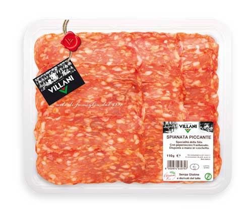 [180180] AFF. SALAME SPIANATA PICCANTE 110G-CT8 VILLANI