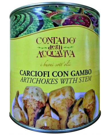 [400288] CARCIOFI CON GAMBO OLIO LATTA 3KG AGRA (LATCGOL)