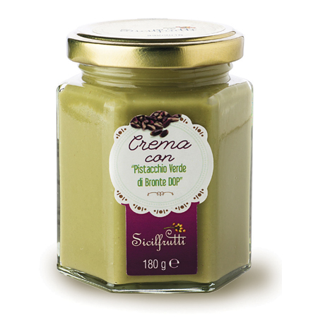 [131371] CREMA DI PISTACCHIO VERDE DI SICILIA DI BRONTE DOP 180GR