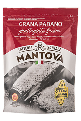 [100185] GRANA PADANO DOP GRATTUGIATTO 100 GR MANTOVA