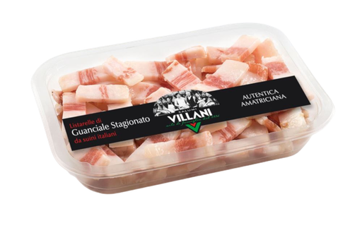 [457006] LISTARELLE (TIRAS) GUANCIALE (10 BANDEJAS x 120g)- VILLANI