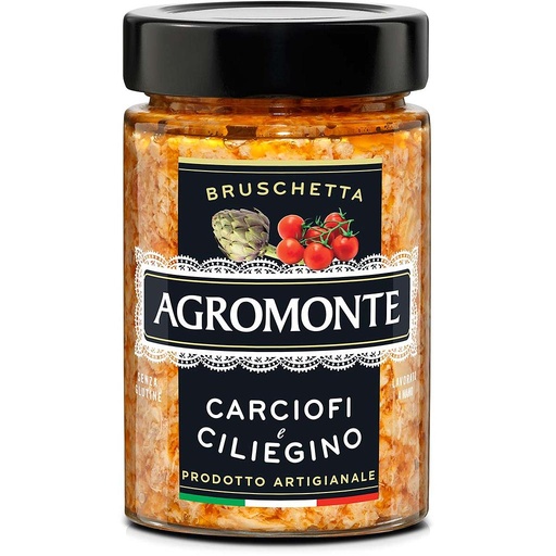 [400723] PANE & PASTA BRUSCHETTE CARCIOFI E CILIEGINO 106GR*12  AGROMONTE