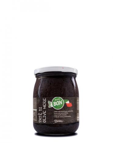 [PATOLN1OV05] PATE' DI OLIVE NERE 580gr - Bonetto