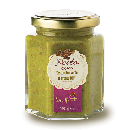 [DOPPSTPT212] PESTO DI PISTACCHIO VERDE DI SICILIA DI BRONTE DOP 180GR 