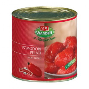 [400423] POMODORI PELATI SUPER SALSATI VIANDER 2,55 KG