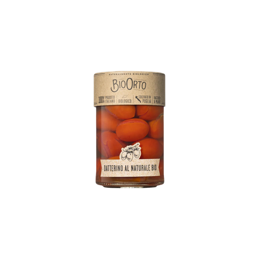 [1000005879] Pomodoro datterino al naturale Bio (360gr x 6) Bioorto