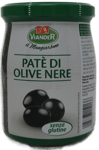 [4015013] CREMA PATE OLIVE NERE (580g X 6) VIANDER 