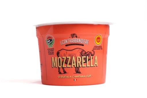 [125g+] MOZZARELLA DI BUFALA DOP VASO 125GR  (CAJA 12UDS) -  IL CONTRABBANDIERE