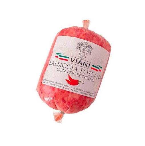 [129650] SALSICCIA TOSCANA PEPERONCINO 500g impasto tubo VIANI