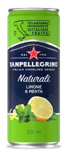 [800644] SAN PELLEGRINO LIMONATA-MENTA LATTINA (24) 330 ML