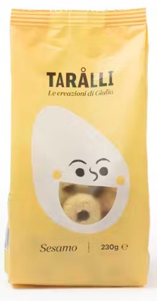 [133364] TARALLINI SESAMO 230G (20UDS) - CREAZIONI DI GIULIA