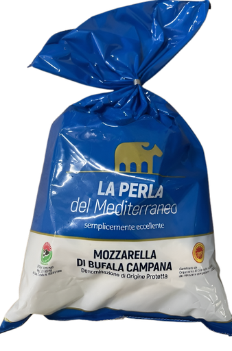 [100069] MOZZARELLA DI BUFALA AVERSANA- 500GR PERLA DEL MEDITERRANEO