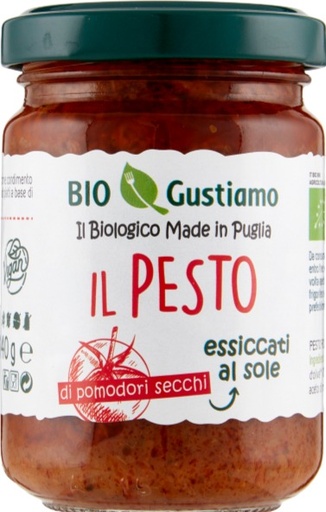 [400525] PESTO DI POMODORI SECCHI 140 GR (X 6) BIO GUSTIAMO