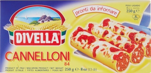[300018] CANNELLONI SEMOLA 250 GR DIVELLA